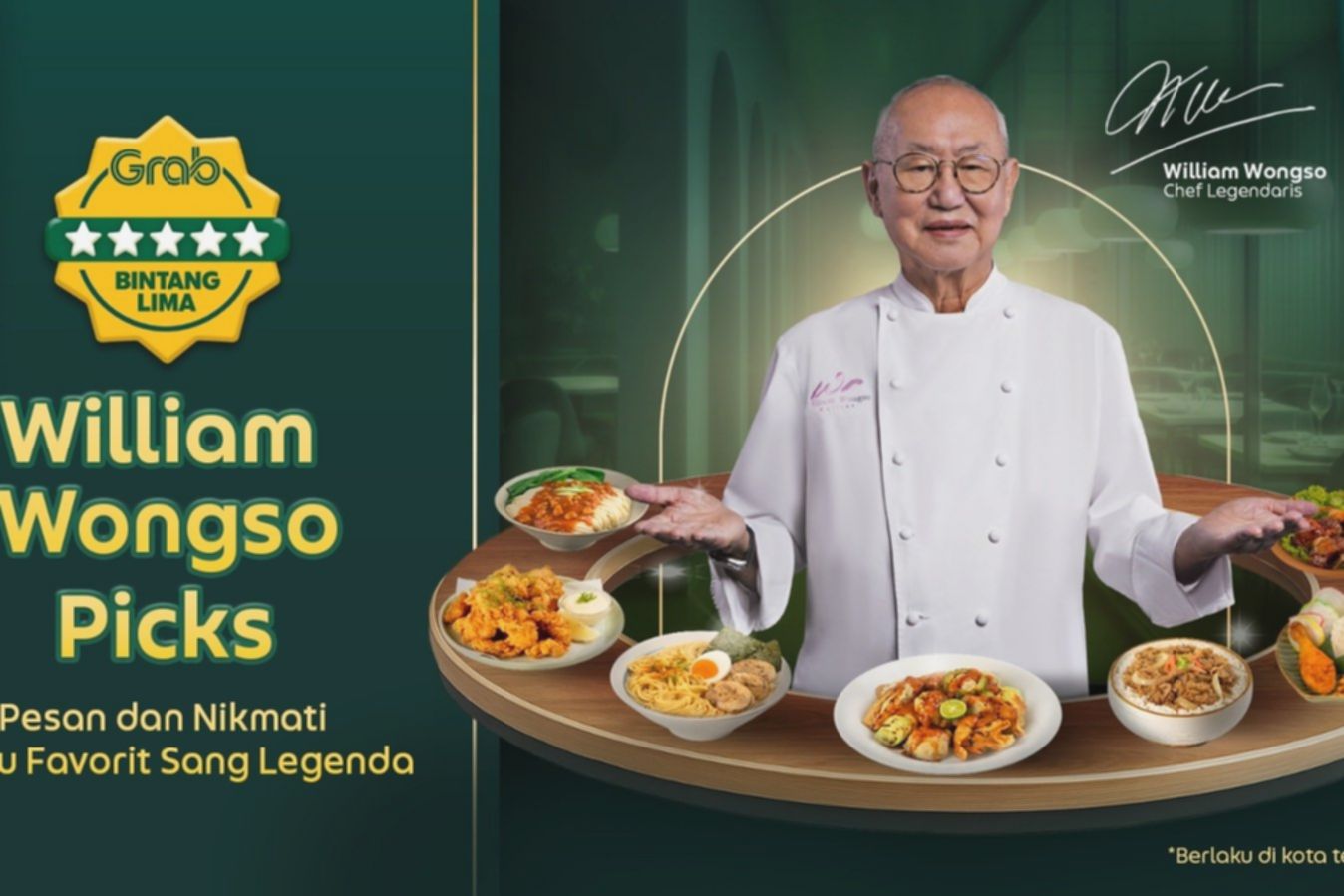 Grab Gandeng William Wongso: Kurasi Restoran, Cita Rasa Terjamin!