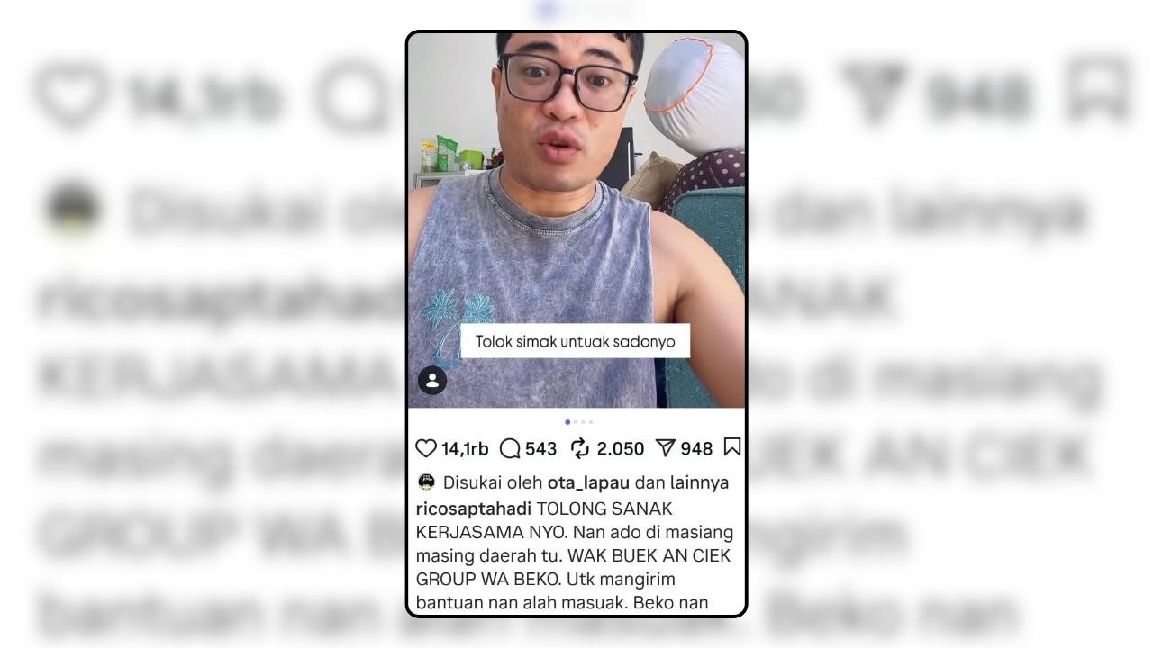 Konten Kreator Gerakkan Donasi, Jangkau Korban Terisolir Palembayan