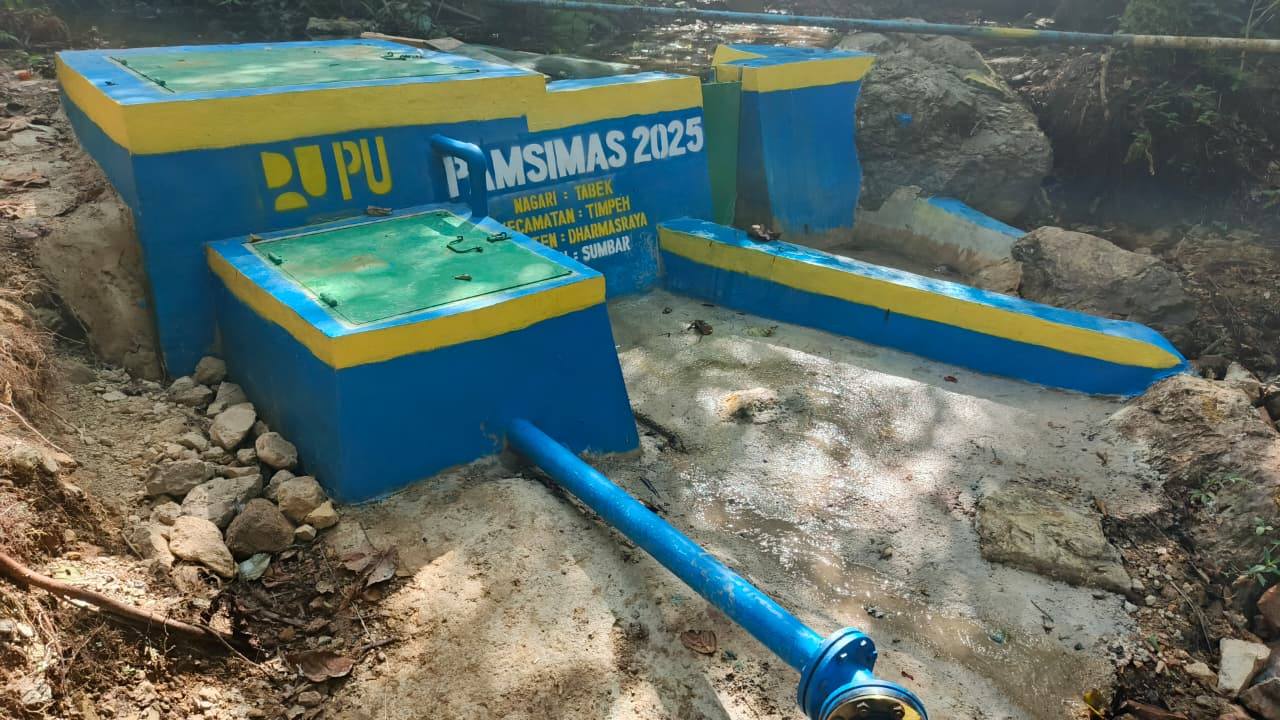 Pamsimas Tuntas, Dharmasraya Alirkan Air Bersih ke Warga