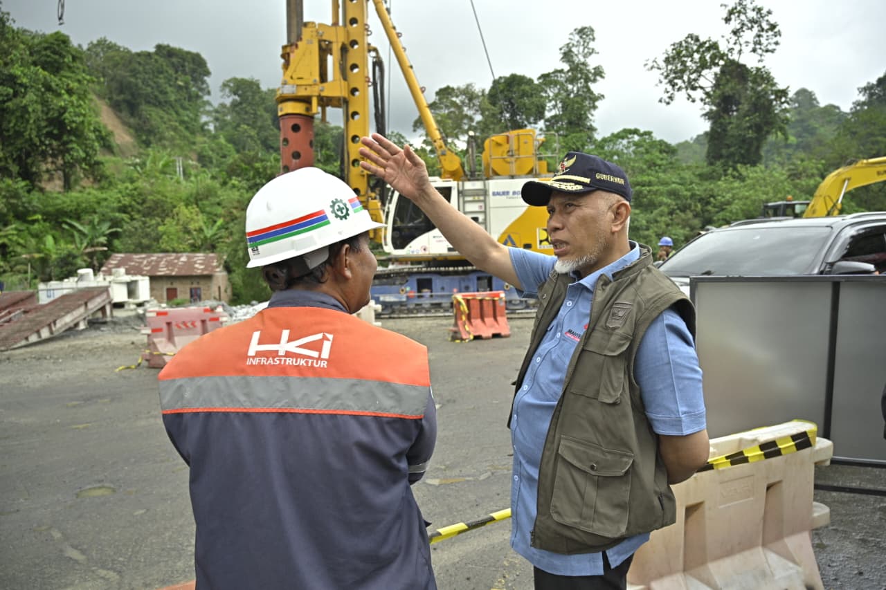 Gubernur Pacu Perbaikan Jembatan Padang-Bukittinggi, Targetkan Fungsional Lebaran