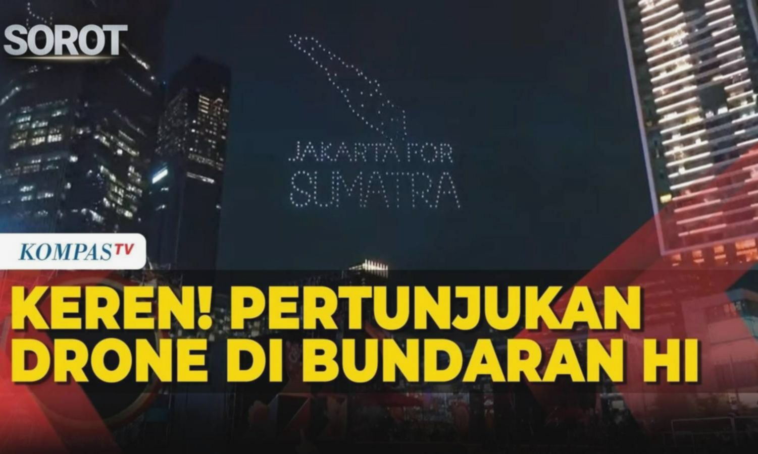 Atraksi Drone Memukau: Bundaran HI Gemerlap Sambut Tahun Baru 2026