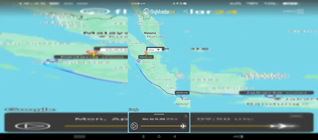 GA162 Dialihkan ke Pekanbaru, Mendarat Aman di Padang