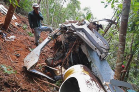 Puing Helikopter Airbus H130 Ditemukan di Lokasi Kecelakaan Sekadau
