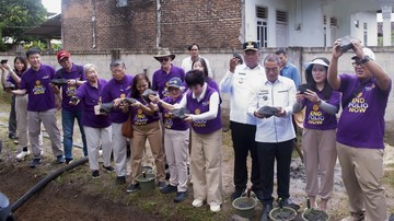 Rotary Lanjutkan Pembangunan Irigasi Tahap Kedua di Lampung Tengah