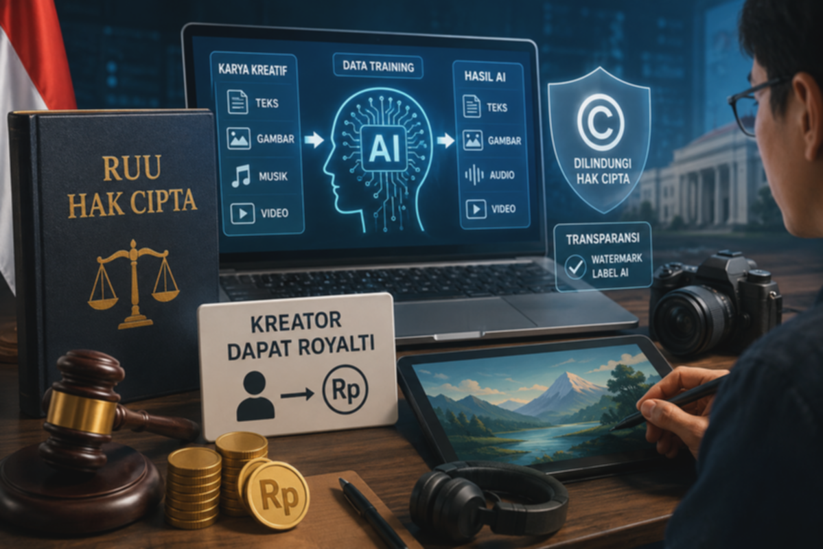 Pemerintah siapkan aturan kreator dapat royalti jika kontennya dipakai latih AI