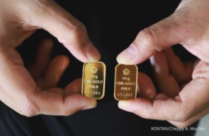 Harga Emas Bertahan di Angka Rp2,83 Juta per Gram