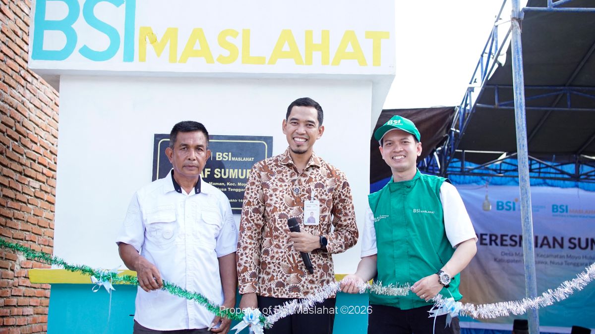 BSI Maslahat Resmikan Sumur Bor Wakaf di Desa Maman