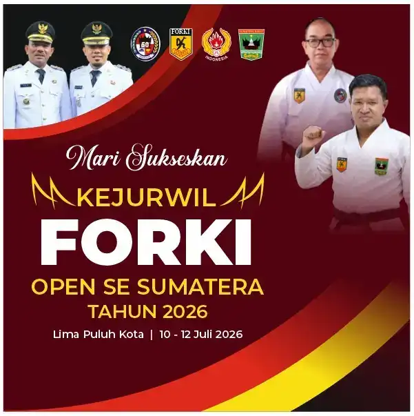 Lima Puluh Kota Tuan Rumah Kejurwil Karate Se-Sumatera 2026