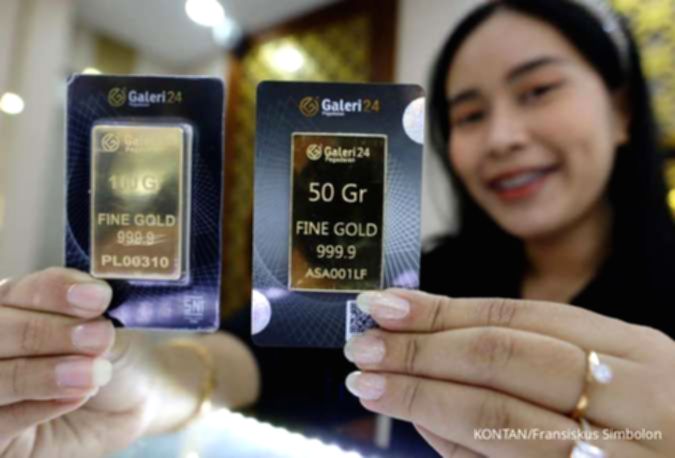 Harga Emas Antam Anjlok Rp 40.000 Jadi Rp 2.624.000 per Gram