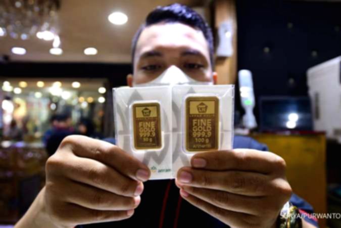 Harga Emas Antam Naik Rp 15.000 Menjadi Rp 2.595.000 Per Gram